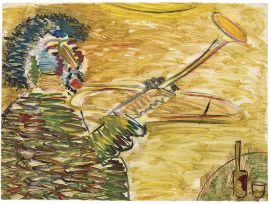 VINCENT D. SMITH (1929 - 2003) Untitled (Blowing Horn).